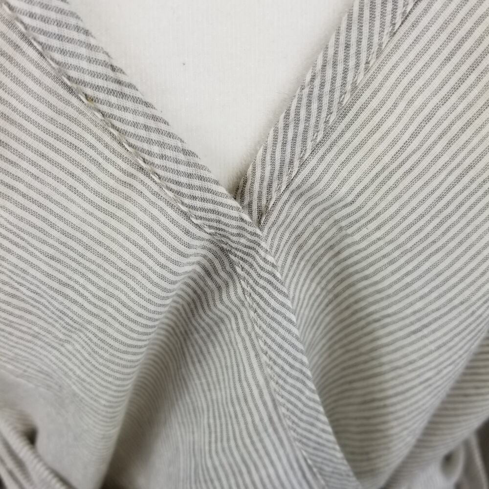 Sunday in Brooklyn Pinstripe Darina Wrap Blouse S - Picture 5 of 6